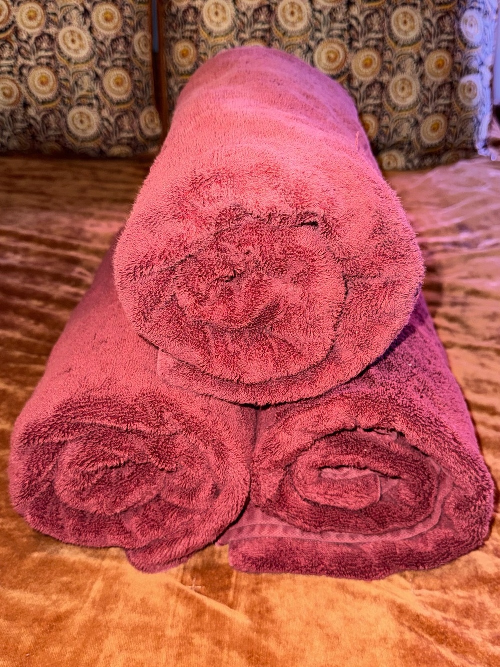 Plush Bath Towels - Dark Red - Members Mark